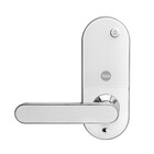 Fechadura Digital Yale Senha YMC 420W Branca e Prata de Embutir