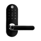 Fechadura Digital Yale Senha YMC 420W Preta e Prata de Embutir