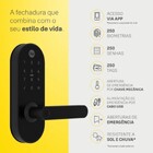 Fechadura Digital Yale YMC 420W IP55 Preta Fosca de Embutir com Biometria, Senha, Cartão e Chave