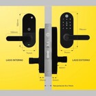 Fechadura Digital Yale YMC 420W IP55 Preta Fosca de Embutir com Biometria, Senha, Cartão e Chave