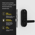 Fechadura Digital Yale YMC 420W IP55 Preta Fosca de Embutir com Biometria, Senha, Cartão e Chave