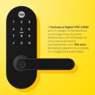 Fechadura Digital Yale YMC 420W IP55 Preta Fosca de Embutir com Biometria, Senha, Cartão e Chave