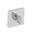 Fechadura para Porta do Banheiro Cromado 55mm Simples com Roseta Acqua Star Pado