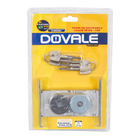 Fechadura Dovale Auxiliar Dupla para Porta de Entrada Cromado 40mm Inox Chave Tetra Dupla