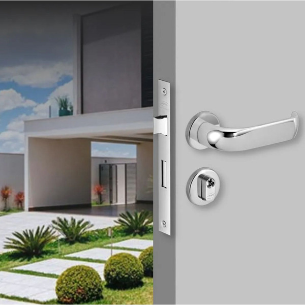 Fechadura Duna 2 Externa 55mm Cromado M0915z R0069 Ez1750 Imab