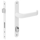 Fechadura Duna Branca Aluminio Aço Madeira Externa 1600 22mm