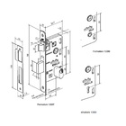 Fechadura Duna Externa 1300-40mm Antique Ouro Velho Imab Cj87