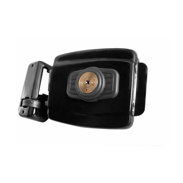 Fechadura Elétrica Agl Mini 42mm Chave Tetra 12v Preta