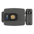 Fechadura Elétrica C90 Sobrepor Abertura para Dentro Cilindro Ajustável RFID Cinza HDL