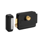 Fechadura Eletrica De Sobrepor Preta Reversível 4 Lados Fcfec