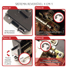 Fechadura Elétrica Dupla Reversível PT-710 Preta Protection