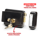 Fechadura Elétrica Reversível 4 em 1 Com Botoeira Pt-760 Prot