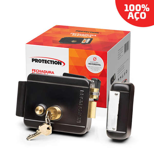 Fechadura Elétrica Reversível 4 em 1 Com Botoeira Pt-760 Prot