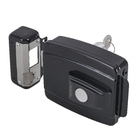 Fechadura Elétrica Reversível com Botão LR100 12V Preto AGL