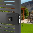 Fechadura Elétrica Stam 12v 40mm Preto Fosco De Aço Inox