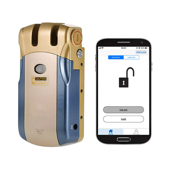 Fechadura Eletronica Digital C/ Controle Dourada Wf-010u Gta