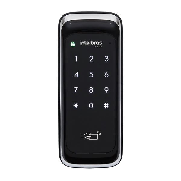 Fechadura Eletrônica Digital Intelbras com Cartão e Senha FR 210 Sobrepor para Porta de Correr