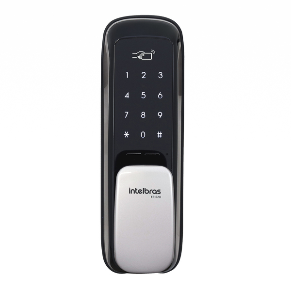 Fechadura Eletrônica Digital Intelbras com Cartão e Senha FR 620 Embutir para Porta de Giro