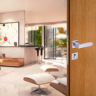 Fechadura Porta Entrada 40mm Aço Cromado Acetinado Quadra Z Arouca