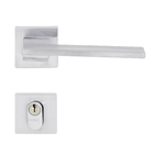 Fechadura Entrada 55mm Zamac Cromado Acetinado Squadro Papaiz