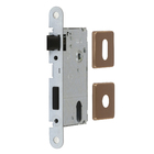 Fechadura Entrada 55mm Zamac Escovado Chevron Arouca