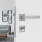 Fechadura para Porta de Entrada Escovado 55mm Multiponto com Roseta Quadra I Arouca