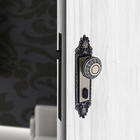 Fechadura para Porta de Entrada Antique 55mm Comum com Espelho Mercúrio Arouca