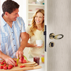 Fechadura para Porta de Entrada Antique 40mm Comum com Roseta Open Golf Brass Soprano