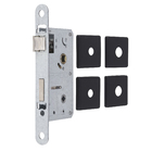 Fechadura com Roseta Escovada para Porta do Banheiro 40mm Simples Quadra Pado