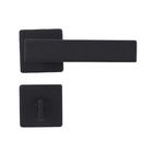 Fechadura com Roseta Escovada para Porta do Banheiro 40mm Simples Quadra Pado