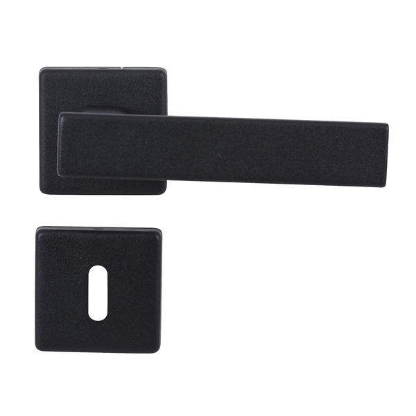 Fechadura com Roseta Escovada para Porta Interna 40mm Simples Quadra Pado