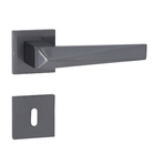 Fechadura com Roseta Escovada para Porta Interna 55mm Simples Ascot Pado