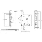 Fechadura Externa 222ns Cromado Acetinado 45mm - La Fonte