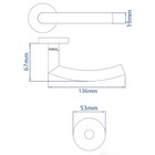 Fechadura Externa Aço Inox Mi620 St2 R232 55mm Roseta Escovad