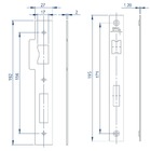 Fechadura Externa Aço Inox Mi620 St2 R232 55mm Roseta Escovad