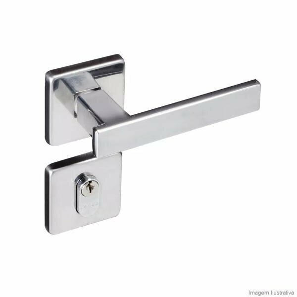 Fechadura Externa Aço Zamac Concept Com Roseta 408 Pado Cromado