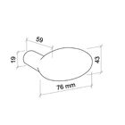 Fechadura Externa Cosmus Cromo Acetinada Espelho Máquina 55mm