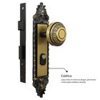 Fechadura Externa Espelho Aço 40mm Mgm Colonial Bronze