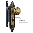 Fechadura Externa Espelho Aço 40mm Mgm Colonial Bronze