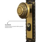 Fechadura Externa Espelho Aço 40mm Mgm Colonial Bronze