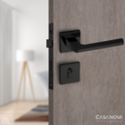 Fechadura Externa Haga Quadra 55mm Preto