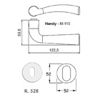 Fechadura Externa Handy Antioxy 55mm Multiponto R528 Aço Inox
