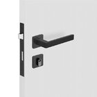 Fechadura Externa Hato 2 Preto Fosco Inox Imab Cilindro 55mm