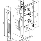 Fechadura Externa Imab Odin Roseta Quadrada Cromada 40mm