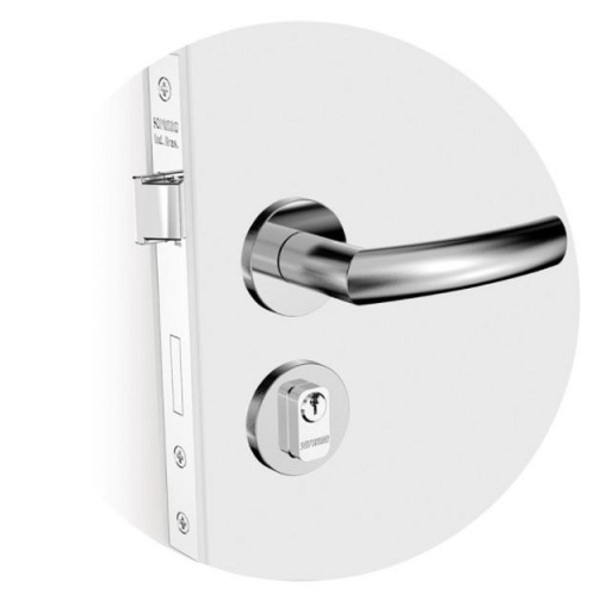 Fechadura Externa Jurere Roseta Inox Soprano - Unico