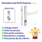 Fechadura Externa Luna Perfil Cromada Imab Cromada