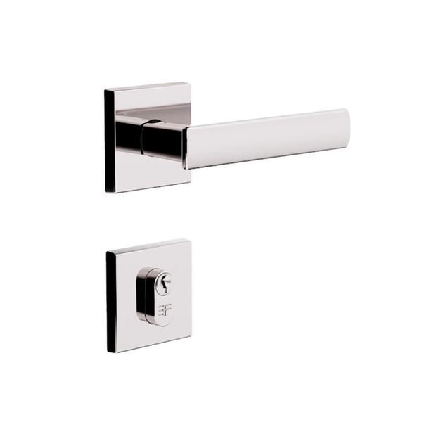 Fechadura Externa Maçaneta Quadrada Cromada 3f 740e/117