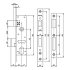 Fechadura Externa Perfil Estreito 323z E22 Mz820 Espelho Bran