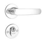 Fechadura externa porta de madeira roseta inox premium Aliança