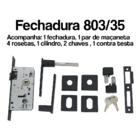 Fechadura Externa Porta Ferro Madeira Preto Fosco Stam